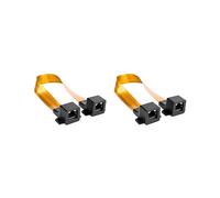2X Flat CAT6 Cat5 RJ45 Female F Connector Network Internet Cable Pass Car Window Door Feed-Through Jumper Cable 30cm