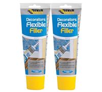2x Flexible Decorators Filler White 200ml | Flexible Crack Gap Sealant - Walls Ceilings Woodwork | Paintable - Quick Drying