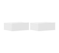 Vidaxl Floating Nightstands 2 Pcs White 40X30X15Cm Engineered Wood