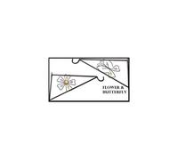 (2X FLOWERS & BUTTERFLY HANGING BASKET BRACKET) GARDEN HANGING BASKET. WALL BRACKETS & JUTE LINER