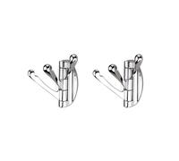 2X Foldable Swivel Towel Hooks, Metal Flexible Coat Hook, Bath Towel Holder, Heavy Duty Robe Clothes Hanger for Bathroom