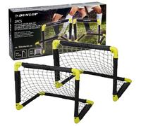 Dunlop Mini Foldable Football Goal, Black/Yellow, 50x44x44cm, Pack of 2