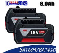 2X For Bosch 18V 8.0Ah Lithium-Ion Battery Professional GBA BAT609 BAT610 BAT620