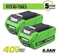 2X For Greenworks G-MAX 40v 8.0Ah Battery 29462 Hedge Trimmer Brush cutter 29472