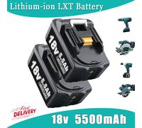 2x For Makita BL1830B BL1850B BL1860B 5.5Ah 18V LXT Lithium-Ion Cordless Battery