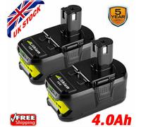 2X For Ryobi P108 18V 4.0Ah Lithium ONE Battery RB18L50 P122 P104 RB18L40 P107