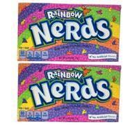 2x Formally Wonka Rainbow Nerds Crunchy Candy Large Box 141.7g American Sweets