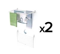 foxydry Fold, Wall-Mounted Clothes Drying Rack,Foldable Aluminum Design - Ideal for Indoor and Outdoor Use. Dimensions: 82x50x50 cm