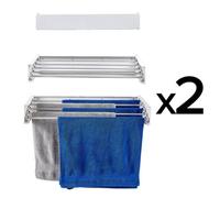 2X Foxydry Hide 71 Cm White, Compact Wall-Mounted Laundry Drying System For Small Spaces