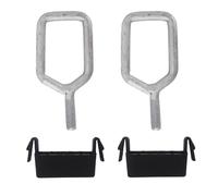 2x Front Bonnet Hood Catch Lock Bracket & 2x Hood Protection Hood Latch Bracket Cover Cap Replace No.51237247080 51237247079