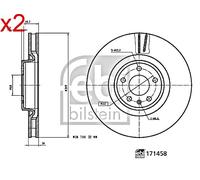 2X Front Brake Disc Fits AUDI A5 Q5 S5 SQ5 VW Touareg 4M0615301P