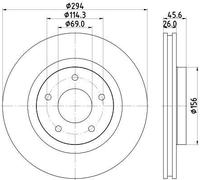 HELLA 8DD 355 115-911 Brake disc