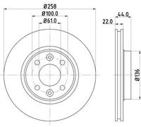 2x Front Brake Disc Fits Dacia Logan 2 MCV 2 Sandero 2 HELLA 8DD 355 119-461