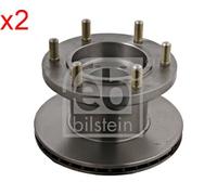 2X Front Brake Disc Fits IVECO Daily II 1904693