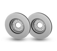2x Front Brake Disc Fits Toyota Avensis Saloon Estate HELLA 8DD 355 114-671