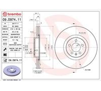 BREMBO 09.D974.11 Brake disc