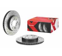 2x Brake disc perforated/vented 09.5509.1X BREMBO for ROVER HONDA LOTUS MG