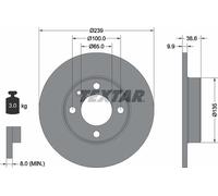 2x Front Discs PRO Pair fits Audi 50 80 100 VW Polo Derby Golf Jetta Passat