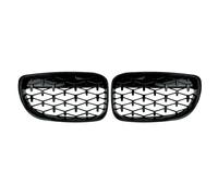 2X Front Kidney Diamond Meteor Grille Grills for -BMW 1 Series E81 E82 E87 E88 LCI 2007-2013 Racing Grills Gloss Black