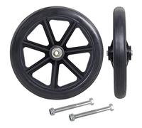 2X Front Wheel 8inch Bearing Casters for Wheelchairs Rollators Walkers Black 8 Inch