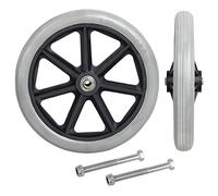 2X Front Wheel 8inch Bearing Casters for Wheelchairs Rollators Walkers Gray 8 Inch