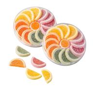 2x Fruit Jelly Sweets Gift Boxes (2x200g) - Tropical Fruit Slices, Orange Lemon, Apple, Cherry flavour jellies, jelly sweets, crystal candy, Chrsitmas Sweets, Stocking fillers