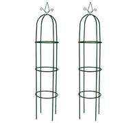 2x Garden Arch Tower Outdoor Patio Climbing Plants Support Pergola vidaXL