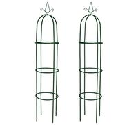 2x Garden Arch Tower Outdoor Patio Climbing Plants Support Pergola vidaXL