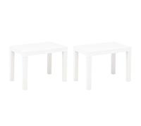 2x Garden Benches Plastic Outdoor Backyard Seat Furniture Multi Colours vidaXL