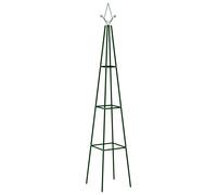 2x Garden Climbing Plant Racks Dark Green Iron Outdoor Display Stand vidaXL