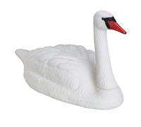 2x Garden decoration swan Large White Garden Swan Ornament Floating Swan Figure