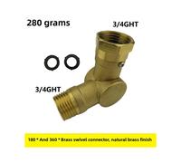 2X Garden Hose Swivel Adapter 180 and 360 Degree Metal Swivel Connector Adjustable Faucet for Irrigation Driveway Gold
