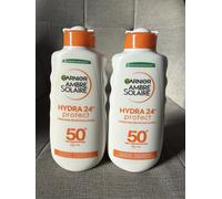 2x Garnier Ambre Solaire Hydra 24H Protect Lotion SPF50+ 200ml