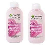 2x Garnier Natural Rose Water Cleansing Milk Sensitive Skin 200ml