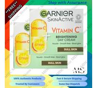 2x Garnier SkinActive Vitamin C Brightening Day Cream 50ml For Dull skin - New