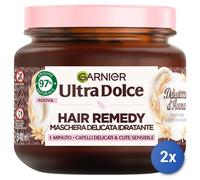 2X Garnier Ultradolce Hair Mask 340 ML Jar Oat Delicateness