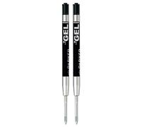 2X Gel Pen Refills | Medium Tip (0.7mm) | Compatible with Parker, Black Ink - Bundled by GetInStyle Shop