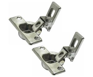 2X GENUINE AEG INTEGRATED WASHING MACHINE DOOR CUPBOARD HINGES 1245378003