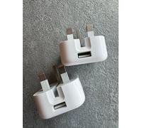 2x Genuine Apple A1552 USB Power Adapter Charger Plug Folding Pins For iPhone