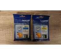 2x Genuine Brother LC3211 Cyan + Yellow Ink Cartridges - FREE DELIVERY VAT inc.