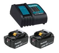 2x Genuine Makita 18V 6.0Ah LXT Lithium Battery BL1860 + DC18SD 240v Charger