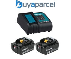 2x Genuine Makita 18V 6.0Ah LXT Lithium Battery BL1860 + DC18SD 240v Charger