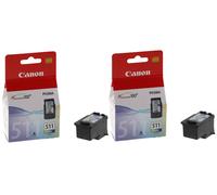2x Genuine Original Canon CL-511 Colour Ink Cartridges For PIXMA MP235 Printer