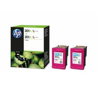 2x Genuine Original HP 301XL Colour Ink Cartridges For Deskjet 1000 Printer