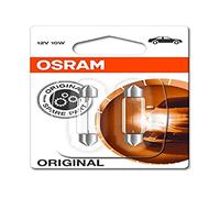 2x Genuine Osram Original 41mm Festoon (264) 10w 12v Clear Bulbs [6411-02B] - Part Number 6411-02B