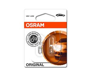 2x Genuine Osram Original T5 (286) 1.2w 12v Clear Bulbs [2721-02B] - Part Number 2721-02B