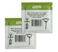 2X Gervin Wine Yeast GV1#1 Green Label General Purpose White & Red 5g 23L