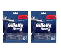 3X Gillette BlueII Men's Disposable Razors, Pack of 20