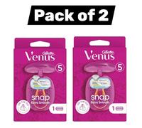 2X Gillette Venus Extra Smooth Snap Women’s Razor + 1 Blade Refill Compact