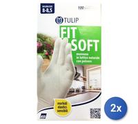 2x Gloves 100 Pieces Latex Tulip L Sensitive